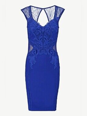Lipsy Royal Blue Lace-Applique Dress